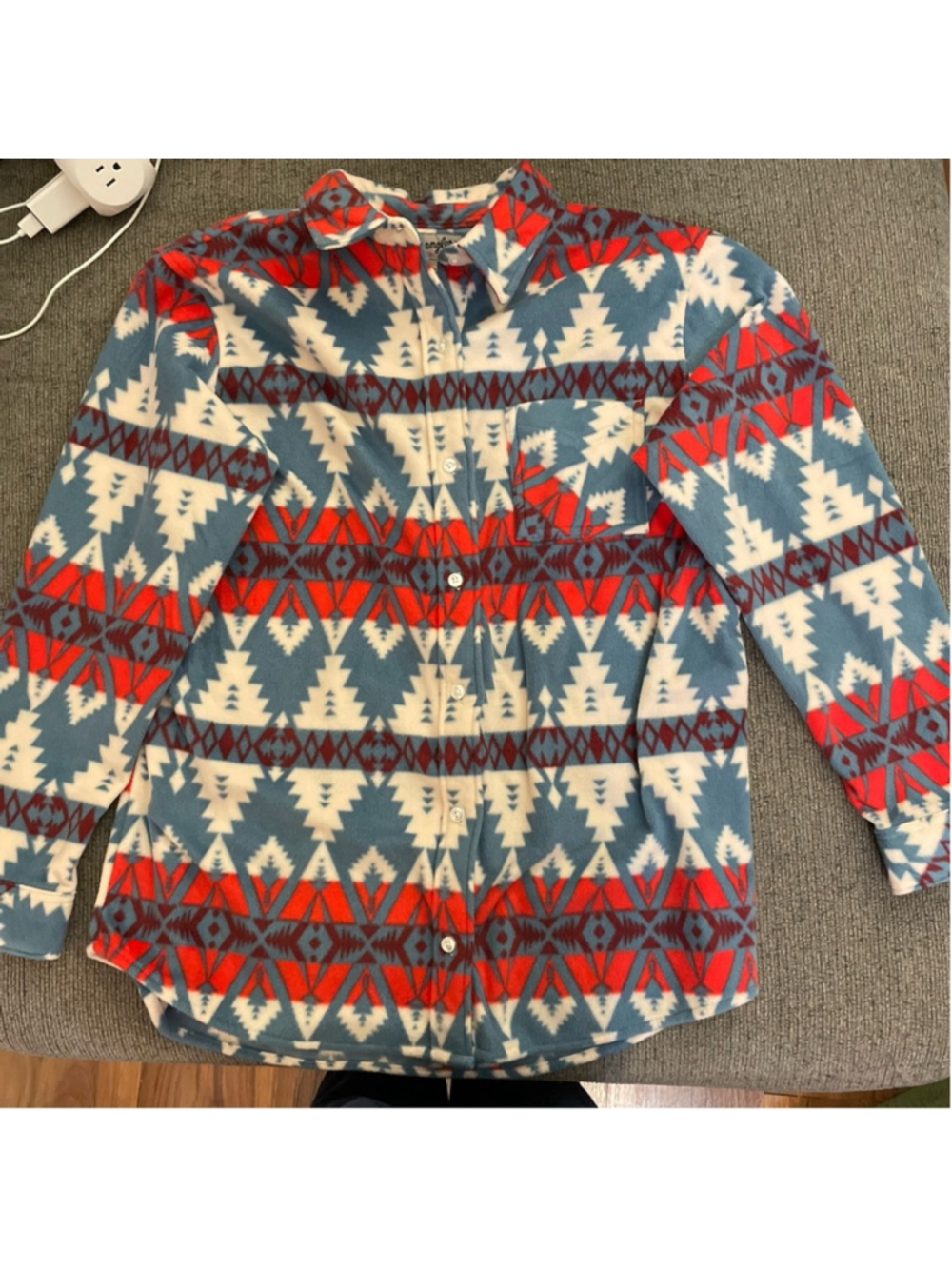 Wrangler Red and Blue Geometric Shirt